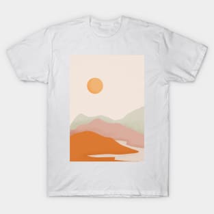 Modern Pastel Tones Mountains T-Shirt